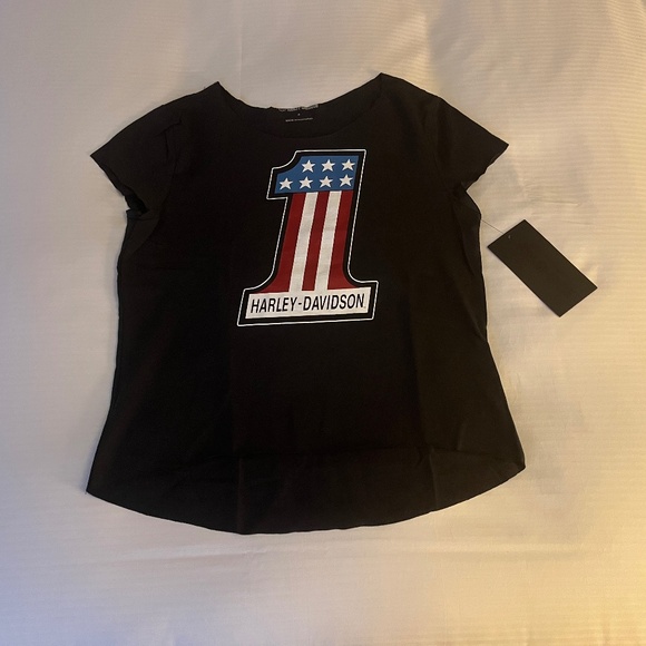 Harley-Davidson Tops - Harley-Davidson #1 Race Graphic Tee - Short Sleeve - Small (S) - Black